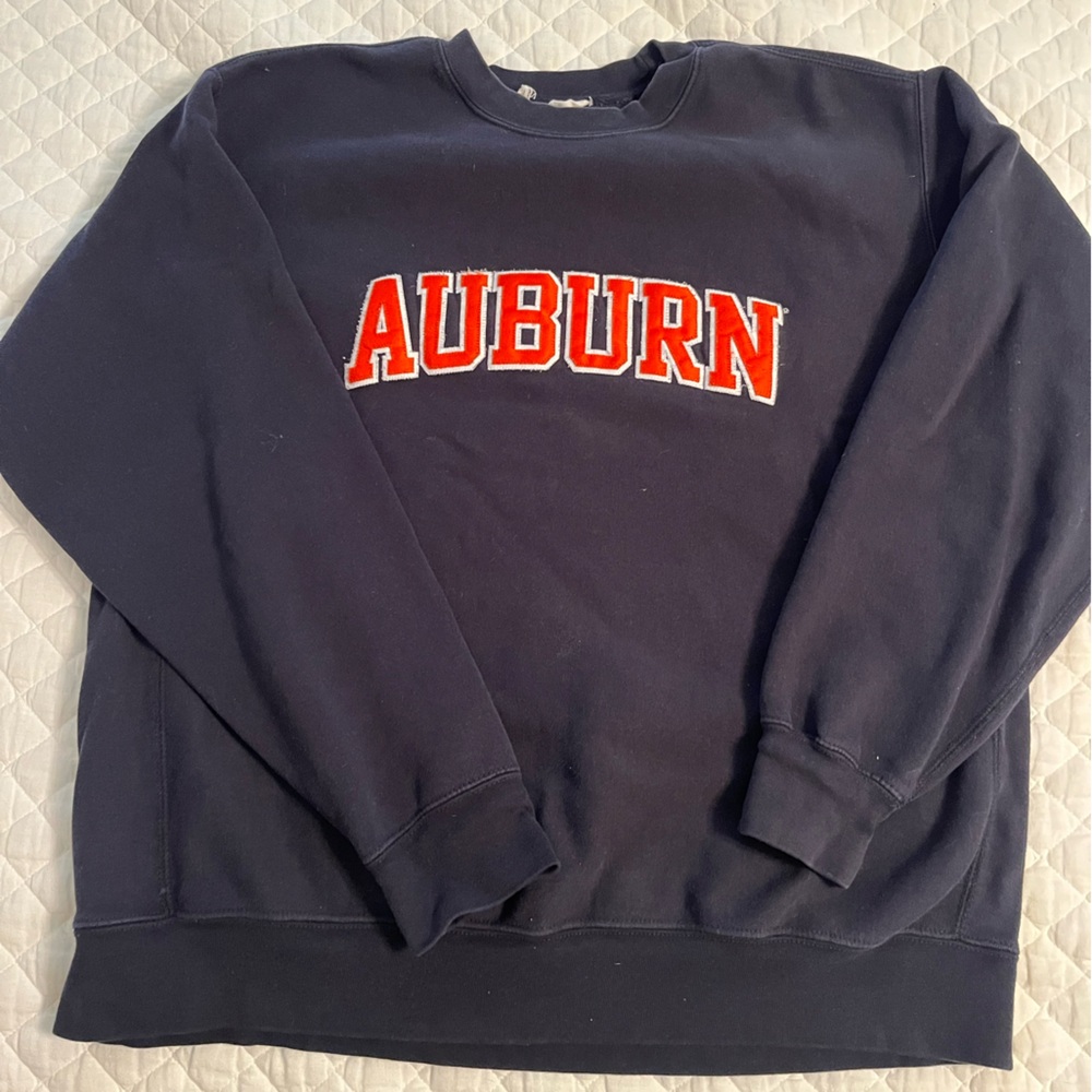 Auburn University RAISED LETTER Sweatshirt VINTAGE 90s MVSport Pro-Weave Mens XL